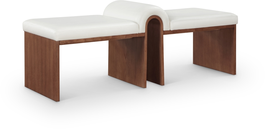 Delphine Vegan Leather Upholstered Bench