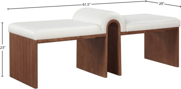 Delphine Vegan Leather Upholstered Bench