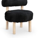 Ambre Vegan Shearling Fabric Upholstered Accent Chair