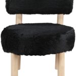 Ambre Vegan Shearling Fabric Upholstered Accent Chair