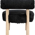 Ambre Vegan Shearling Fabric Upholstered Accent Chair
