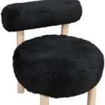 Ambre Vegan Shearling Fabric Upholstered Accent Chair
