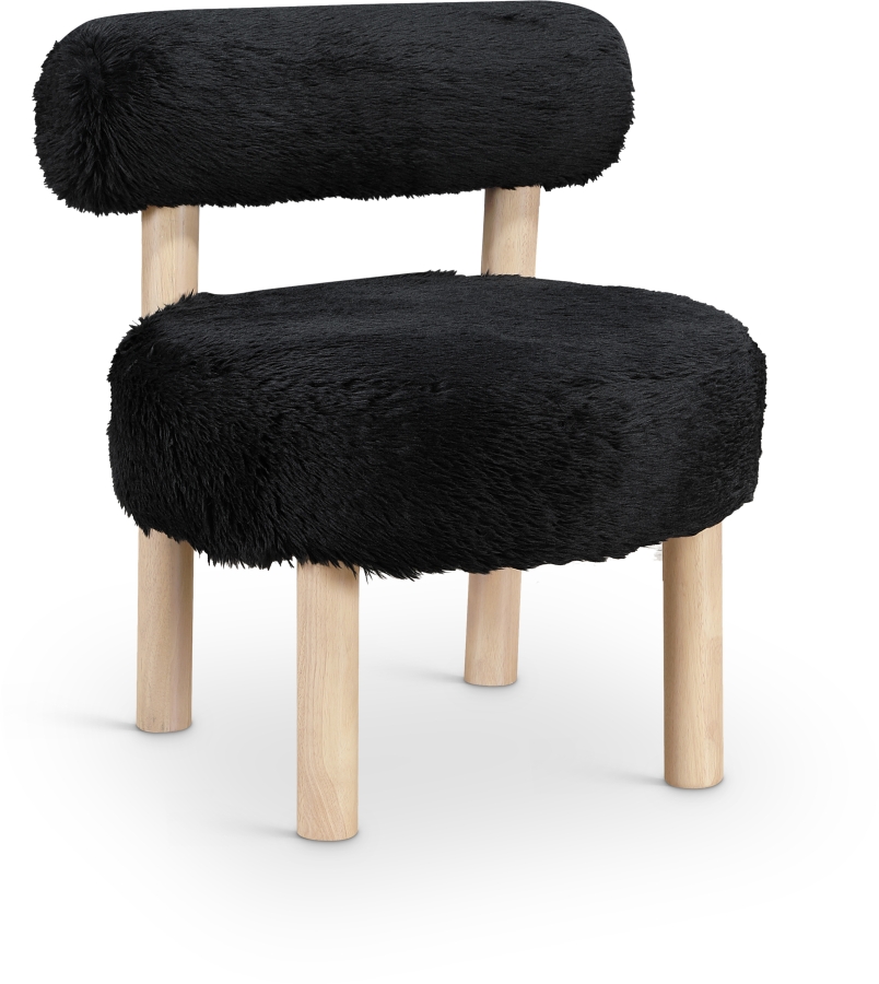 Ambre Vegan Shearling Fabric Upholstered Accent Chair