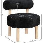 Ambre Vegan Shearling Fabric Upholstered Accent Chair