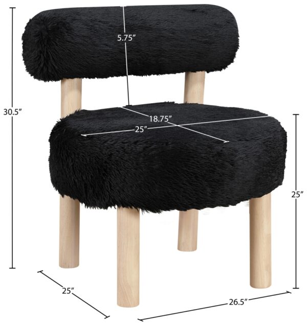 Ambre Vegan Shearling Fabric Upholstered Accent Chair