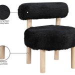 Ambre Vegan Shearling Fabric Upholstered Accent Chair