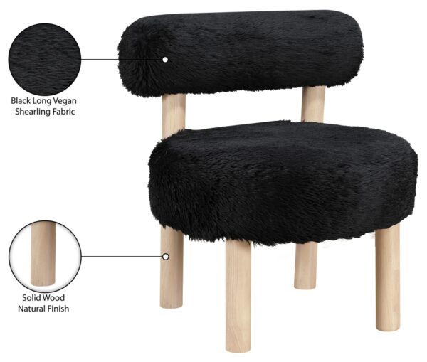 Ambre Vegan Shearling Fabric Upholstered Accent Chair