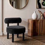 Ambre Vegan Shearling Fabric Upholstered Accent Chair