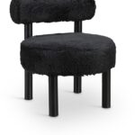 Ambre Vegan Shearling Fabric Upholstered Accent Chair