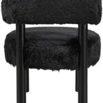 Ambre Vegan Shearling Fabric Upholstered Accent Chair