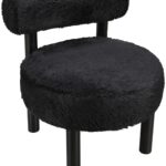 Ambre Vegan Shearling Fabric Upholstered Accent Chair