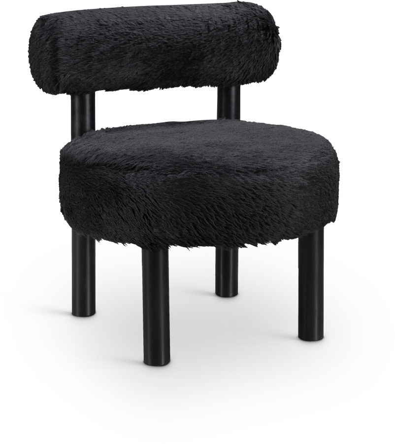 Ambre Vegan Shearling Fabric Upholstered Accent Chair