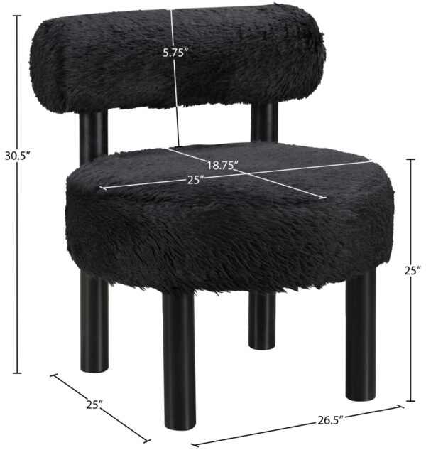 Ambre Vegan Shearling Fabric Upholstered Accent Chair