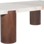 Campania Marble And Oak Wood Coffee Table