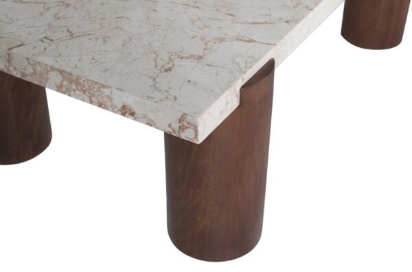 Campania Marble And Oak Wood Coffee Table