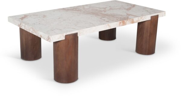 Campania Marble And Oak Wood Coffee Table