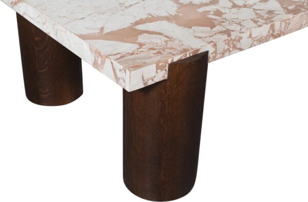 Campania Marble And Oak Wood Coffee Table
