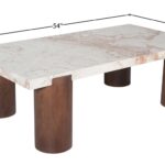 Campania Marble And Oak Wood Coffee Table