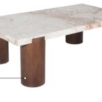 Campania Marble And Oak Wood Coffee Table