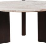 Varenna Marble Top And Acacia Wood Base Coffee Table