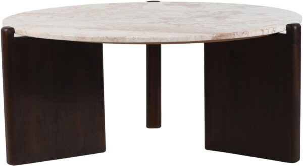 Varenna Marble Top And Acacia Wood Base Coffee Table
