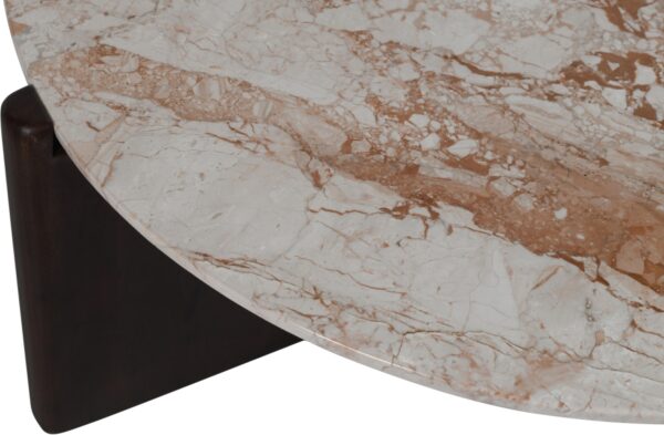 Varenna Marble Top And Acacia Wood Base Coffee Table