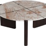 Varenna Marble Top And Acacia Wood Base Coffee Table