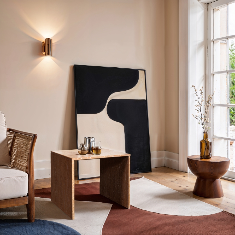 Vernazza Travertine End / Side Table
