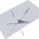 Xander 60" Glass Top And Steel Base Dining Table