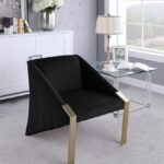 Rivet Velvet Upholstered Accent Chair