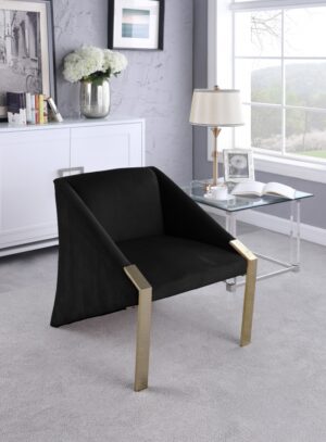 Rivet Velvet Upholstered Accent Chair