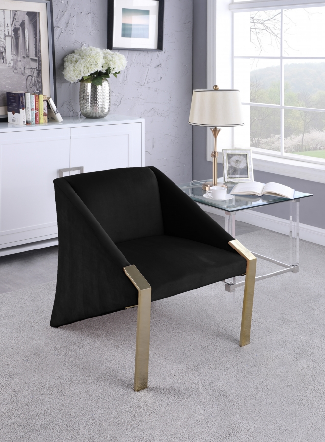Rivet Velvet Upholstered Accent Chair