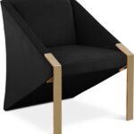 Rivet Velvet Upholstered Accent Chair