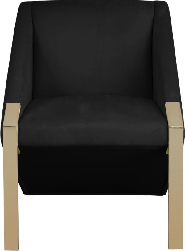 Rivet Velvet Upholstered Accent Chair
