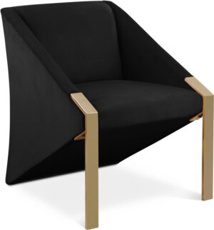 Rivet Velvet Upholstered Accent Chair