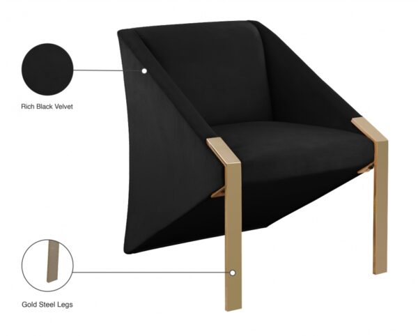 Rivet Velvet Upholstered Accent Chair