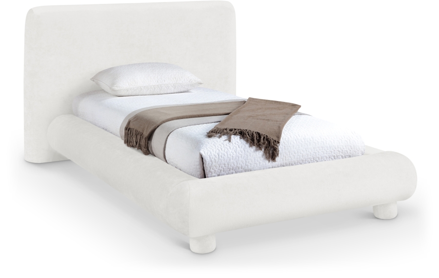 Blair Chenille Fabric Upholstered Twin Bed
