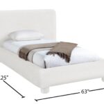 Blair Chenille Fabric Upholstered Twin Bed