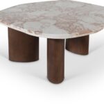 Puglia Marble Top And Oak Wood Base Coffee Table