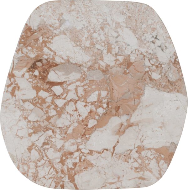 Puglia Marble Top And Oak Wood Base End Table