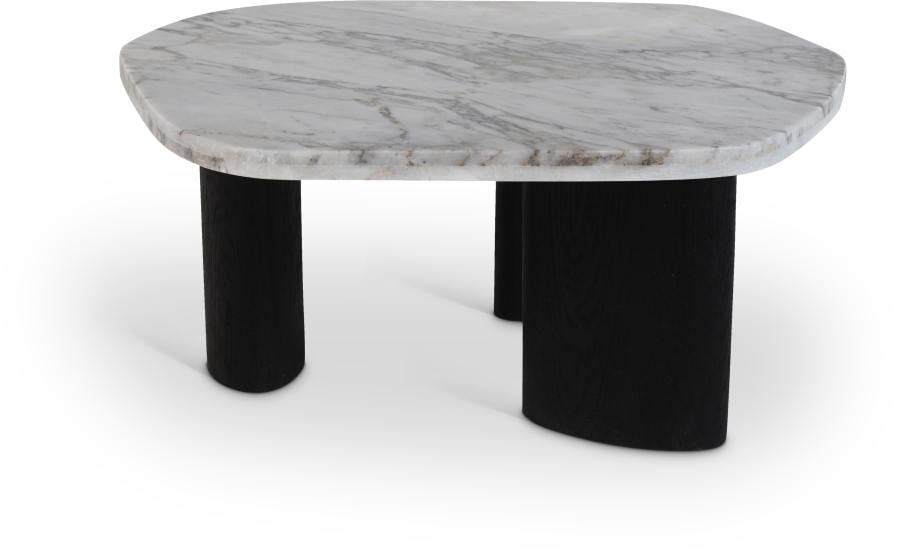 Puglia Marble Top And Oak Wood Base Coffee Table