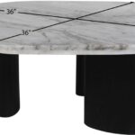 Puglia Marble Top And Oak Wood Base Coffee Table
