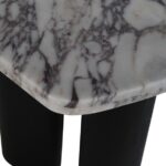 Puglia Marble Top And Oak Wood Base End Table