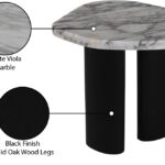 Puglia Marble Top And Oak Wood Base End Table