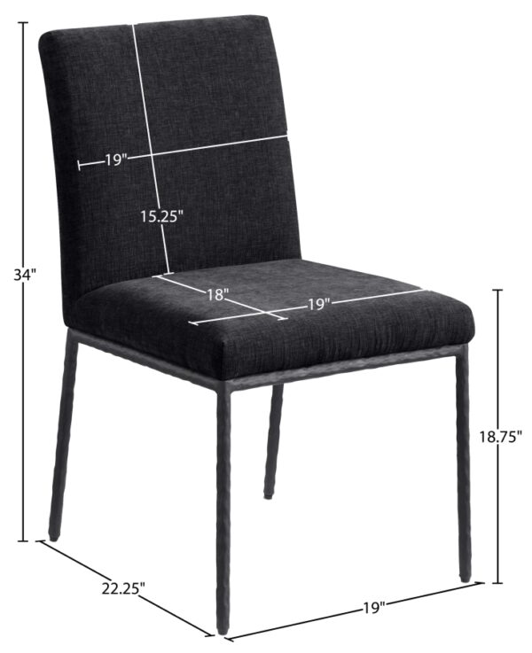 Reeves Chenille Fabric Upholstered Dining Side Chair