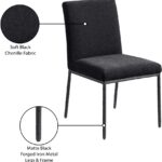 Reeves Chenille Fabric Upholstered Dining Side Chair