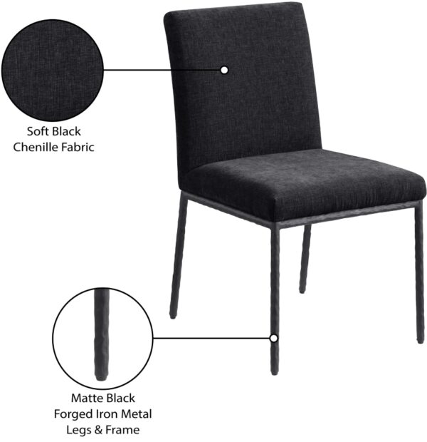 Reeves Chenille Fabric Upholstered Dining Side Chair