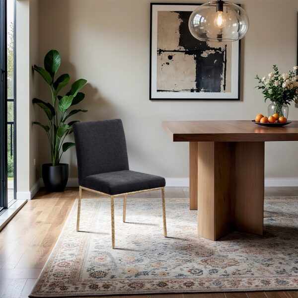 Reeves Chenille Fabric Upholstered Dining Side Chair