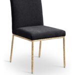 Reeves Chenille Fabric Upholstered Dining Side Chair