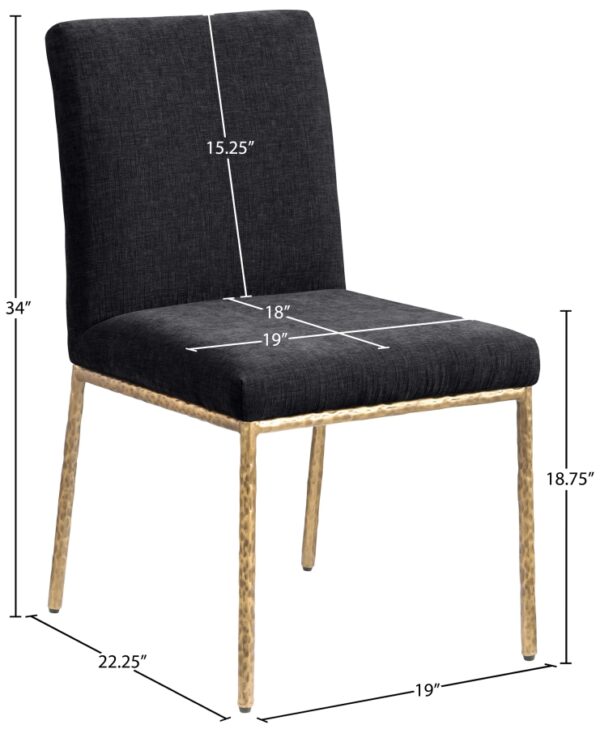 Reeves Chenille Fabric Upholstered Dining Side Chair